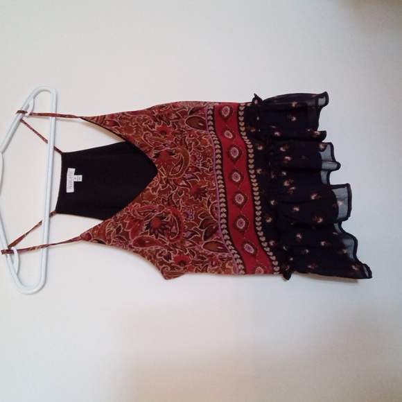 Patrons of Peace Ruffled Boho Tank Blouse - Picture 7 of 12